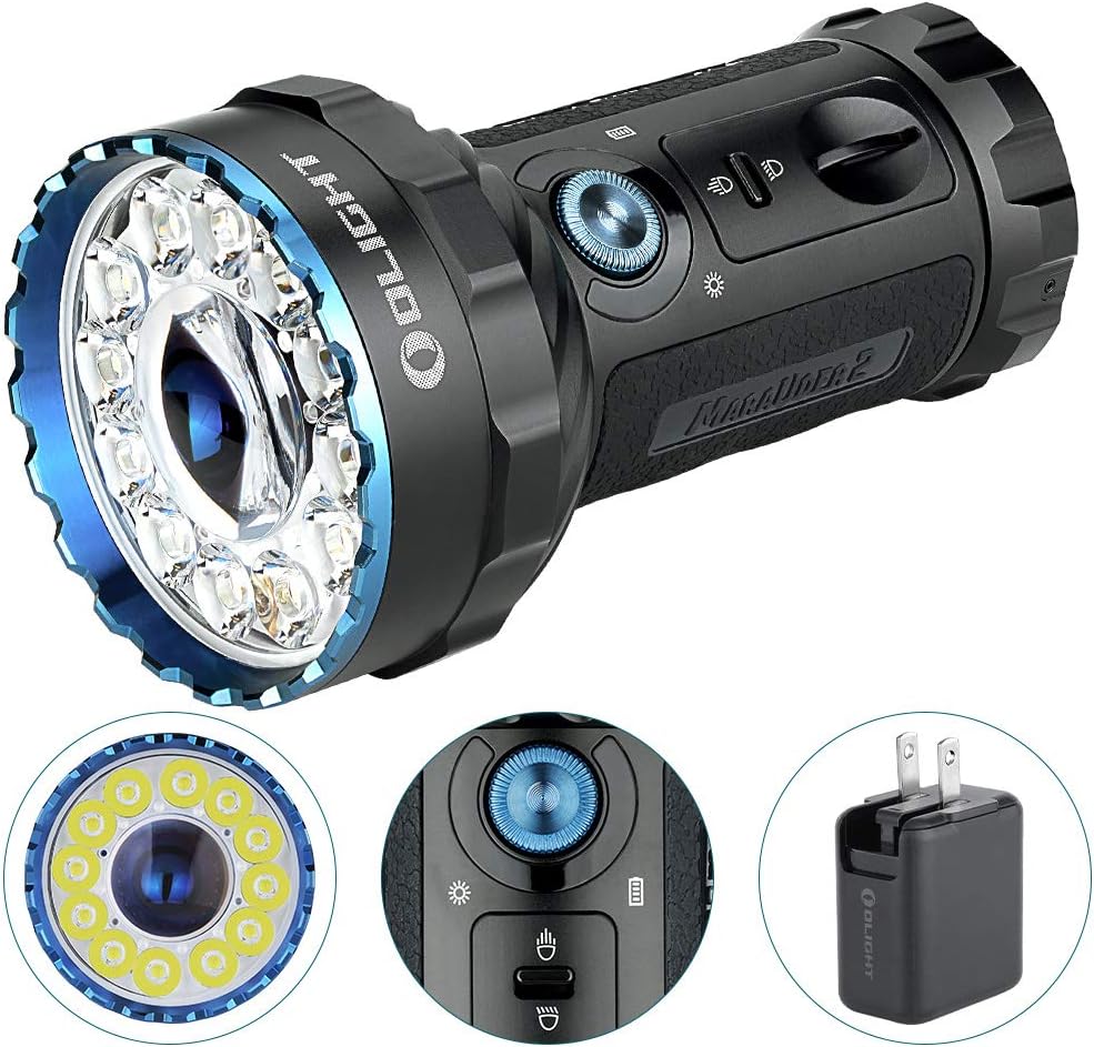 OLIGHT Marauder 2 Rechargeable Handheld Flashlight 14,000 Lumens Ultra – UnlimitedBladeworkz