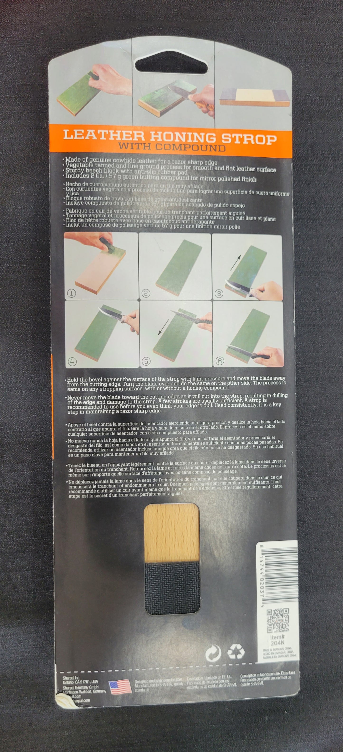 Leather Honing Strop Block