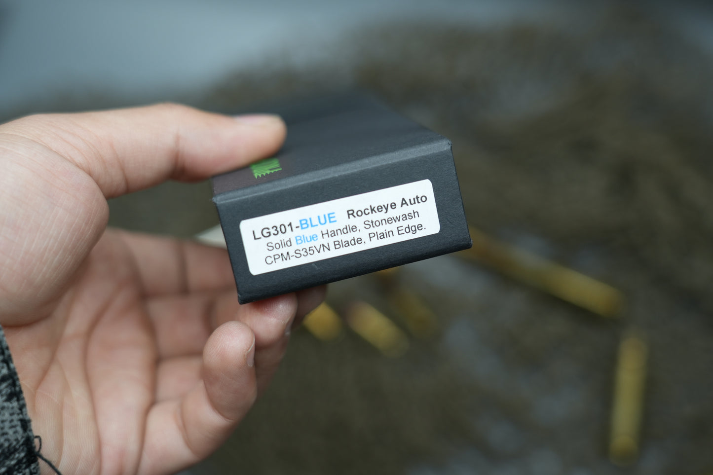 Pro-Tech LG301-blue Rockeye Auto blue handle CPM-S35VN