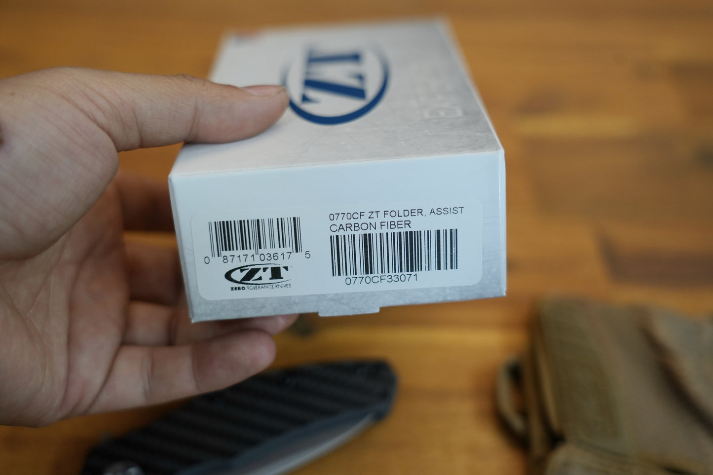 Zero Tolerance 0770CF Assisted Flipper 3.25" S35VN Stonewash Blade, Carbon Fiber Handles