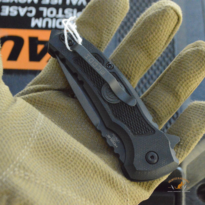 SIG X1-MicroFlip Tactical Manual Flipper: 2.75" Drop Point Blade - Grey Cerakote Finish, Solid Black G10 Frame