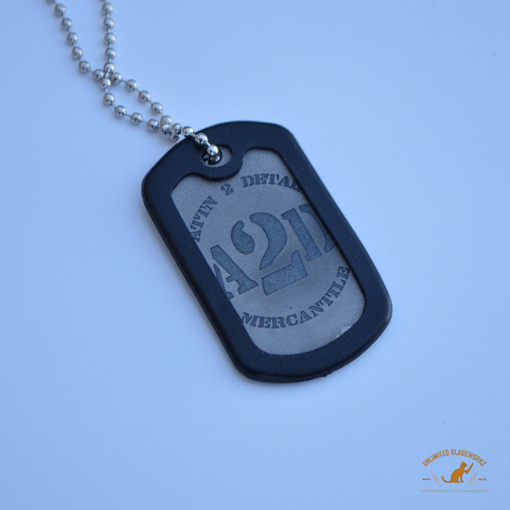 A2D Titanium dog tag Sharp