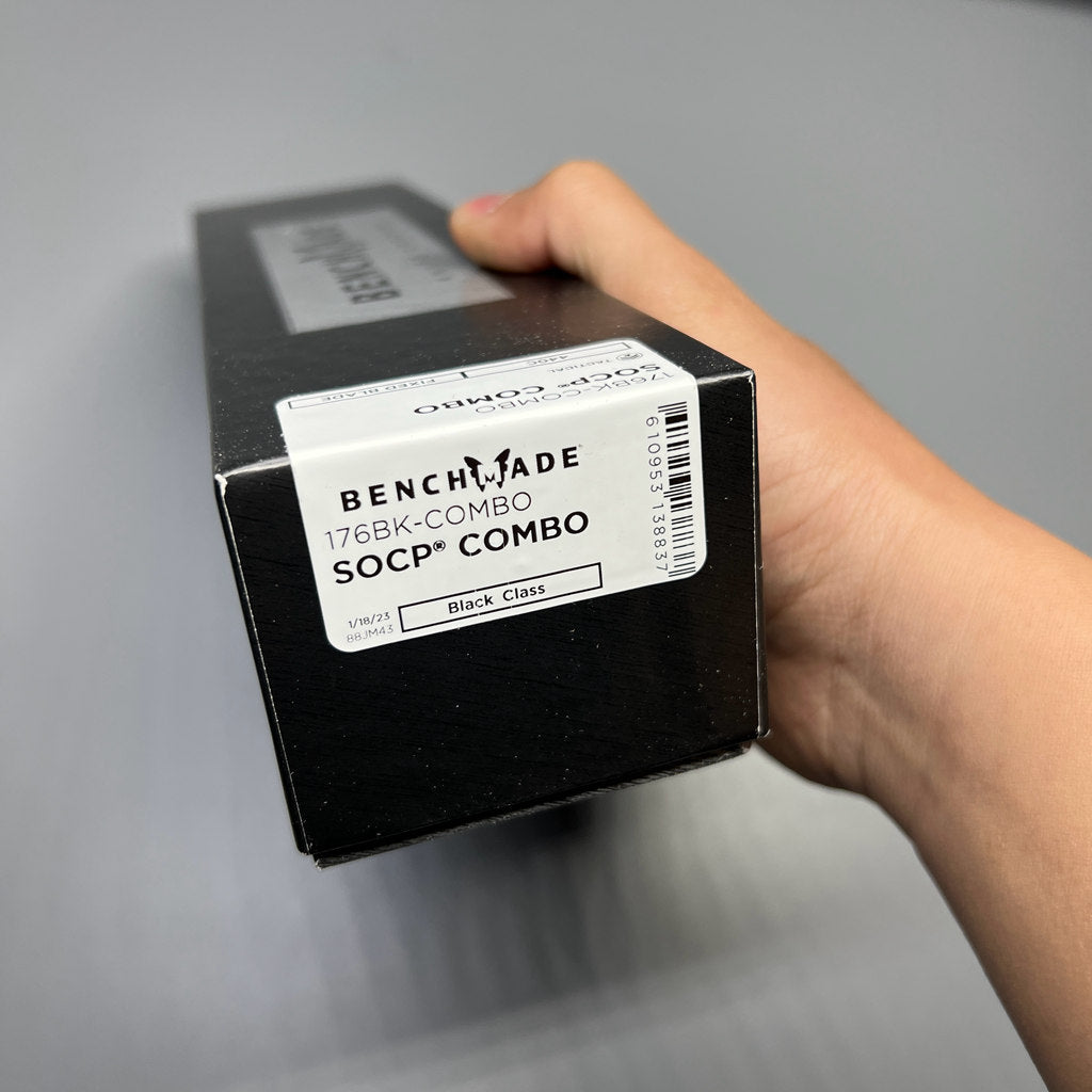 Benchmade 176BK-COMBO SOCP Dagger 3.22" Black Blade with Trainer, Black Sheath