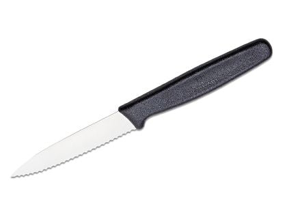 Victorinox Forschner Standard 3.25" Serrated Paring Knife, Black Polypropylene Handle