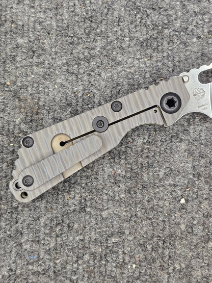 Mick Strider SnG MagnaCut Folding Knife – Textured OD Green G10 & Anodized Titanium
