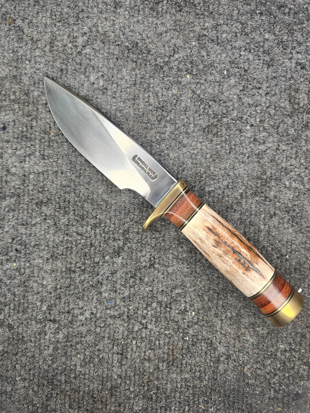 Randall Made Knives: Model 25 - Stag & Leather Handle - Stainless Steel