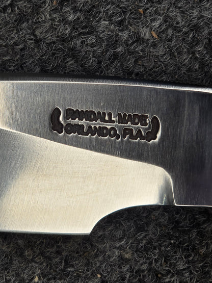 Randall Made Knives: Model 25 - Stag & Leather Handle - Stainless Steel
