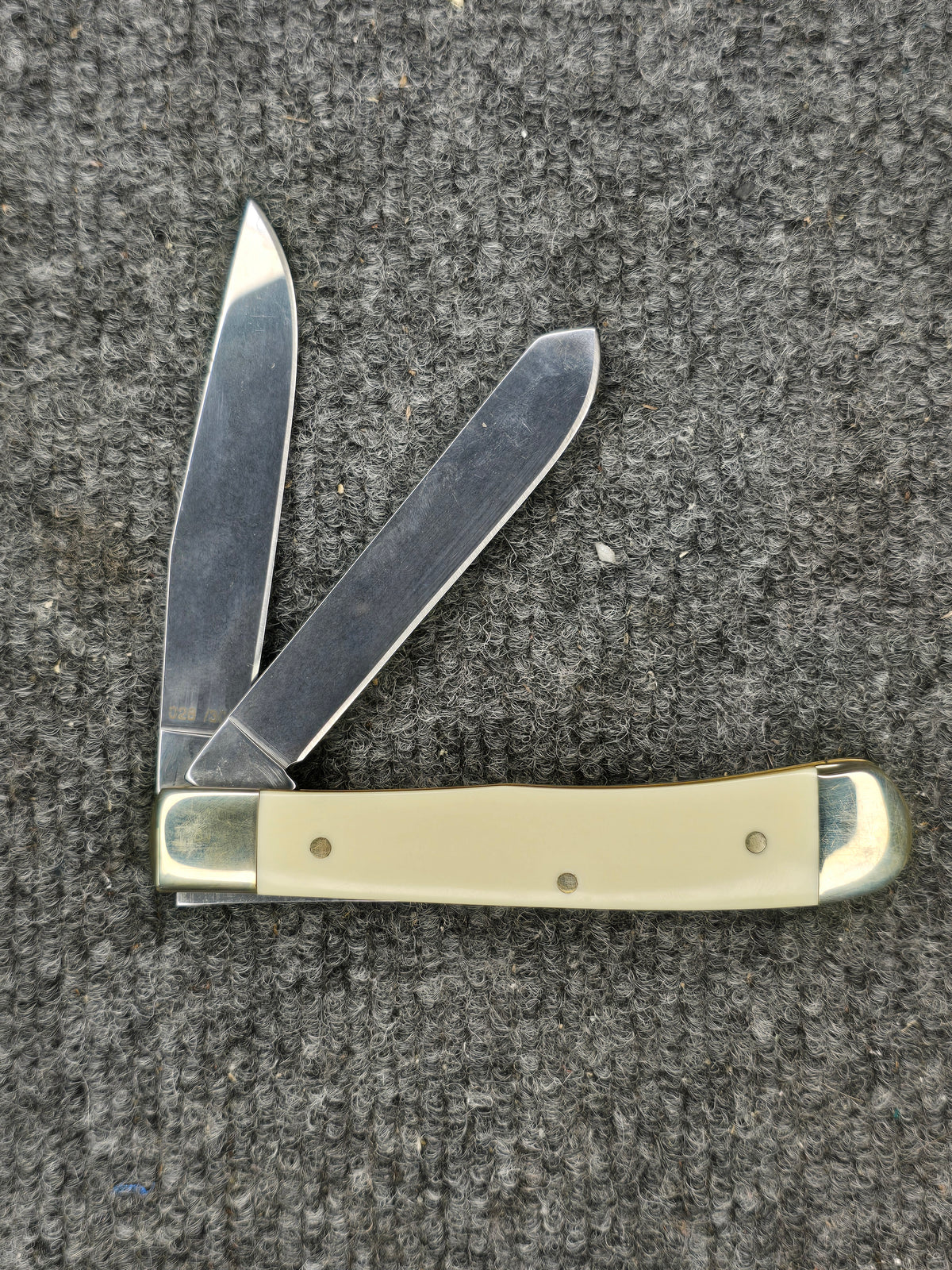 Boker Trapper 25th Anniversary Edition 4-1/4" Closed, White Micarta Scales, Slipjoint (non-locking) - 112525M