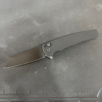 Pro-Tech Malibu Black Blade Reverse Tanto 20-CV Button Lock Knife Black