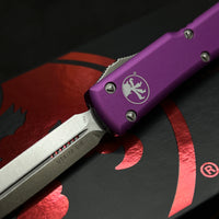 Microtech UTX-70 D/E OTF Automatic Knife Violet (2.4" Stonewash)