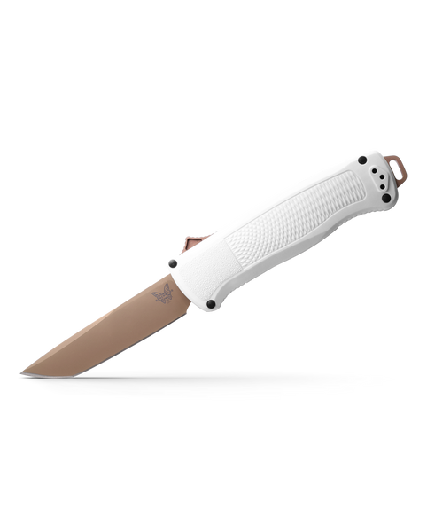 Benchmade Shootout AUTO OTF Knife 3.45" Black S30V Drop Point Blade, Black Aluminum Handles