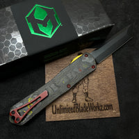 Heretic Knives Manticore X Bounty Hunter OTF Knife 3.75" Battle Black Tanto  H0301-6A-BOUNTY
