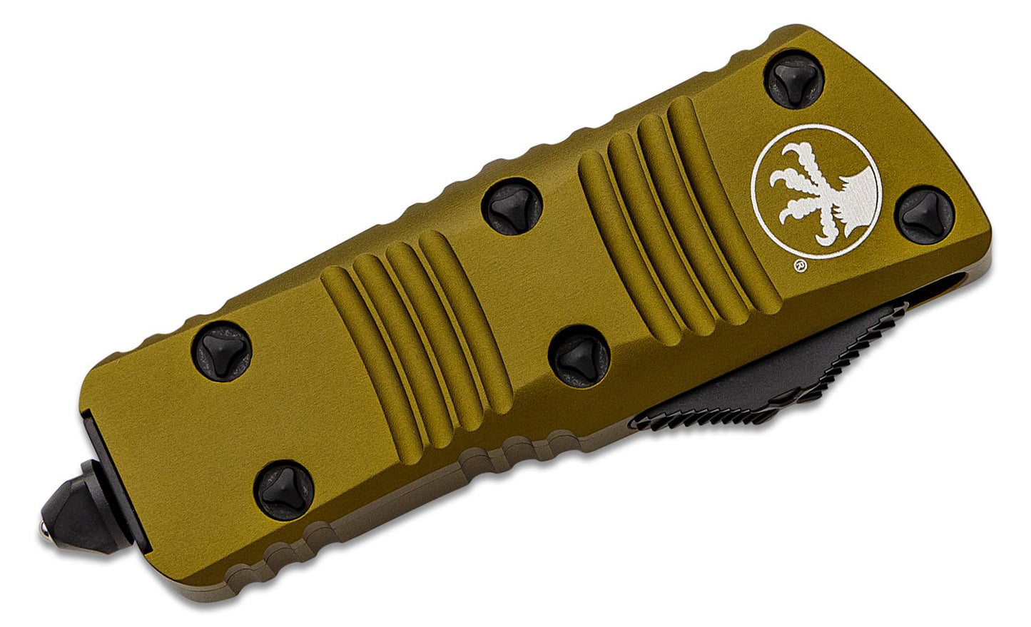 Microtech 238-1OD Troodon Mini OTF AUTO Knife 1.99" Black Double Edge Dagger Blade, OD Green Aluminum Handles