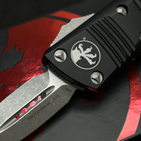 Microtech Troodon Mini D/E Automatic Black (1.9" Apocalyptic) 238-10 AP