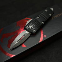 Microtech Troodon Mini D/E Automatic Black (1.9" Apocalyptic) 238-10 AP