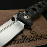 Benchmade 273-03 Shane Sibert Mini Adamas Folding Knife 3.25" CPM-MagnaCut Satin Plain Blade, Marbled Carbon Fiber Handles, AXIS/Crossbar Lock
