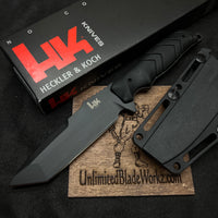 HK Fray Tanto Fixed Blade Knife Black Paracord (4.25" Black) 55240