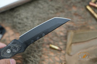 Blackside Customs Kimura Fixed Blade Knife Black G10 4" Tanto