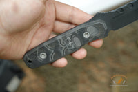 Blackside Customs Kimura Fixed Blade Knife Black G10 4" Tanto