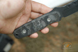Blackside Customs Kimura Fixed Blade Knife Black G10 4" Tanto