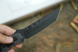 Blackside Customs Kimura Fixed Blade Knife Black G10 4" Tanto