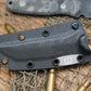 Blackside Customs Kimura Fixed Blade Knife Black G10 4" Tanto