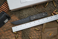Blackside Customs Kimura Fixed Blade Knife Black G10 4" Tanto