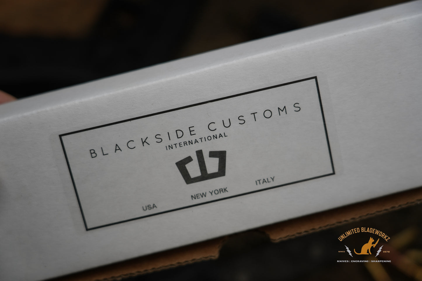 Blackside Customs Kimura Fixed Blade Knife Black G10 4" Tanto
