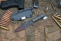 Blackside Customs Fedele X Fixed Blade Knife Carbon 4.5" N690C Halftone BSC-FX4