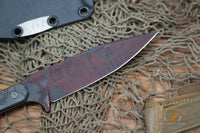 Blackside Customs Fedele X Fixed Blade Knife Carbon 4.5" N690C Halftone BSC-FX4