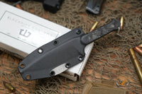 Blackside Customs Fedele X Fixed Blade Knife Carbon 4.5" N690C Halftone BSC-FX4