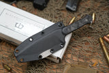 Blackside Customs Fedele X Fixed Blade Knife Carbon 4.5" N690C Halftone BSC-FX4