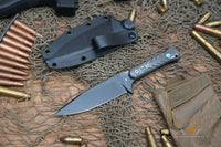 Blackside Customs Fedele X Fixed Blade Carbon 4.5" N690C PVD BSC-FX2