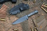 Blackside Customs Fedele X Fixed Blade Carbon 4.5" N690C PVD BSC-FX2