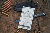 Blackside Customs Fedele X Fixed Blade Carbon 4.5" N690C PVD BSC-FX2