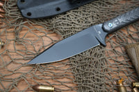 Blackside Customs Fedele X Fixed Blade Carbon 4.5" N690C PVD BSC-FX2