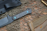 Blackside Customs Fedele X Fixed Blade Carbon 4.5" N690C PVD BSC-FX2