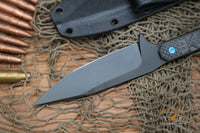 Blackside Customs Fedele X Fixed Blade Carbon 4.5" N690C PVD BSC-FX2