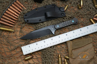 Blackside Customs Fedele X Fixed Blade Carbon 4.5" N690C PVD BSC-FX2