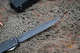 Microtech 106 Makora OTF AUTO 4.45" Black Double Combo Edge Blade, Carbon Fiber Handle