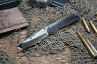 Rockstead HIGO II X-CF-ZDP (SG) Japanese Folding Knife 3.5" ZDP-189 Mirror Finish Blade, Carbon Fiber Handles with Silver Gold Titanium Liners missing box and paperwork
