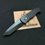 Pro-Tech Emerson CQC7 Auto Blade West 2023 Tanto Black Textured Handle DLC Black Blade