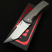 Chaves Redencion 229 Kickstop Drop Point Knife Titanium (3.63" Belt Satin)