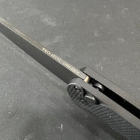 Pro-Tech Malibu Black Blade Reverse Tanto 20-CV Button Lock Knife Black