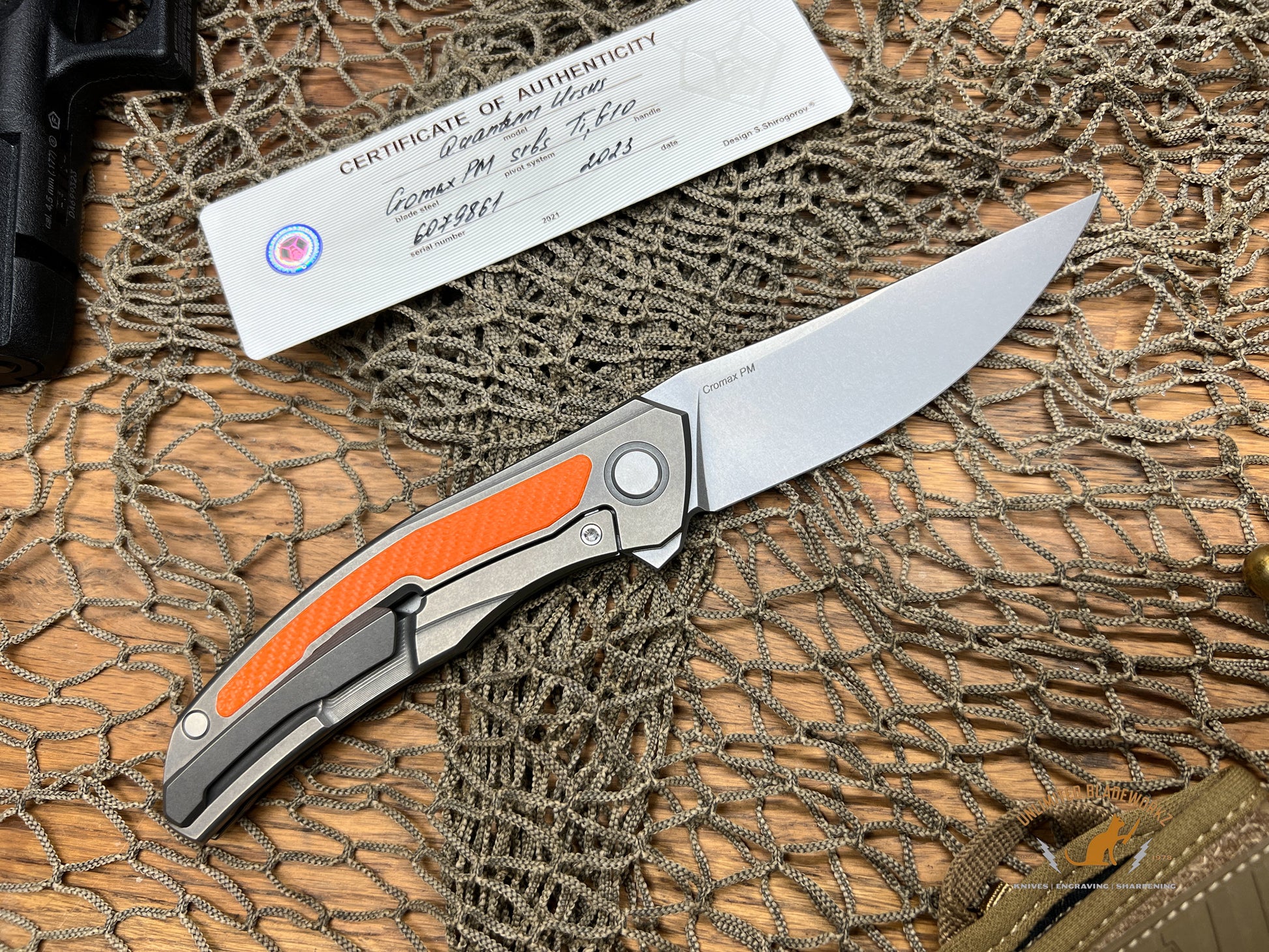 Shirogorov Quantum Ursus Left Handed Flipper Knife 3.8 Cromax PM