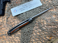 Shirogorov Quantum Ursus NL Flipper Knife 3.8" Cromax PM Drop Point Blade, Milled Titanium