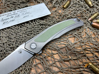 Shirogorov Quantum Ursus NL Flipper Knife 3.8" Cromax PM Drop Point Blade
