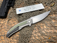 Shirogorov Quantum Ursus NL Flipper Knife 3.8" Cromax PM Drop Point Blade