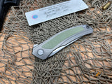 Shirogorov Quantum Ursus NL Flipper Knife 3.8" Cromax PM Drop Point Blade