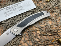 Shirogorov Quantum Ursus NL Flipper Knife 3.8" Cromax PM Drop Point Blade